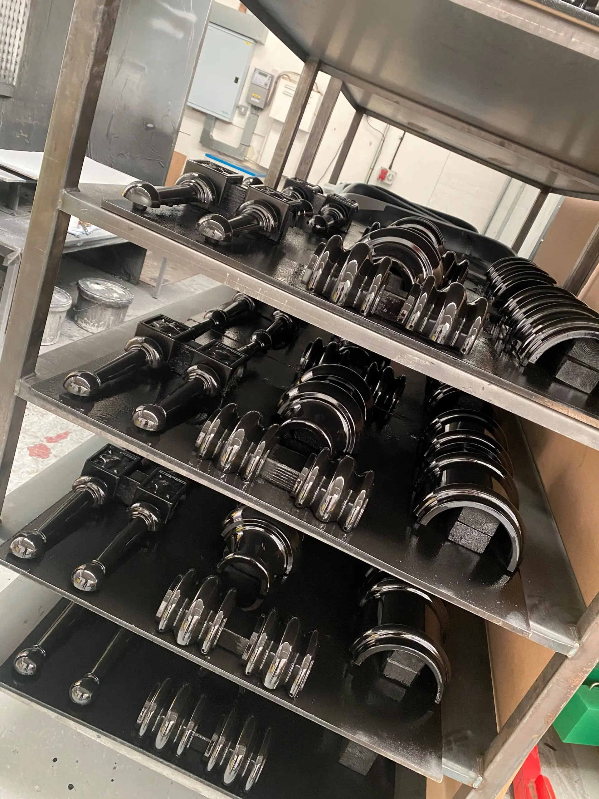 Plastic rim parts produced with different tooling materials including aluminium and composite tooling